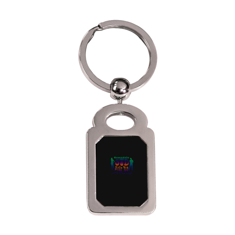 Greendale Std Fair 09 Silver Rectangle Keychain | Artistshot