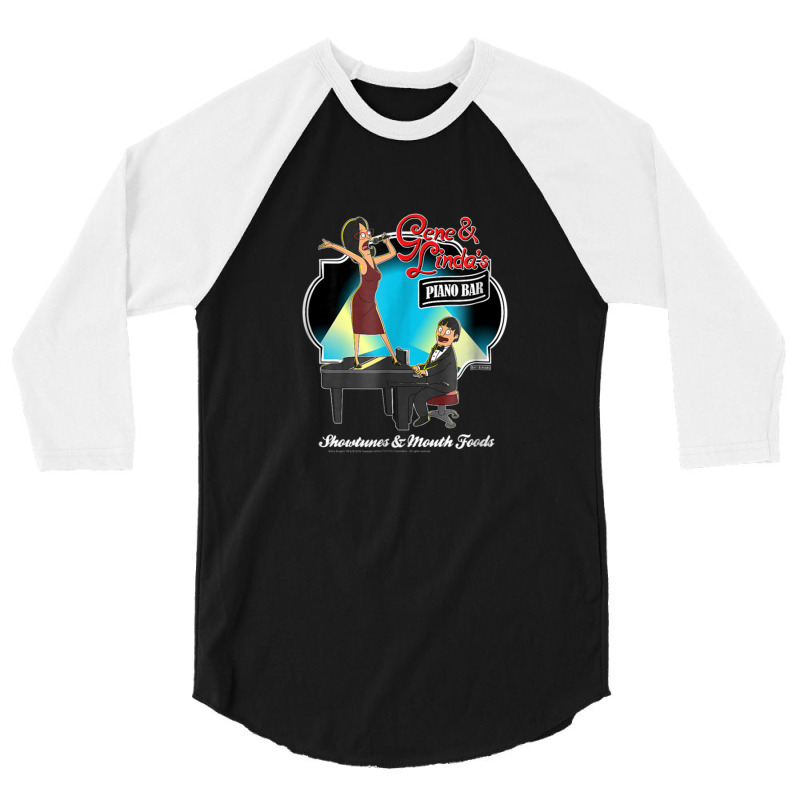 B0b's.burgers Gene And Linda's Piano Bar 3/4 Sleeve Shirt | Artistshot