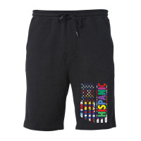 Usa And Latin American Countries Flag Hispanic Heritage Pullover Hoodi Fleece Short | Artistshot