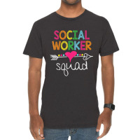 Social Worker Squad Rainbow Women School Social Work Vintage T-shirt | Artistshot