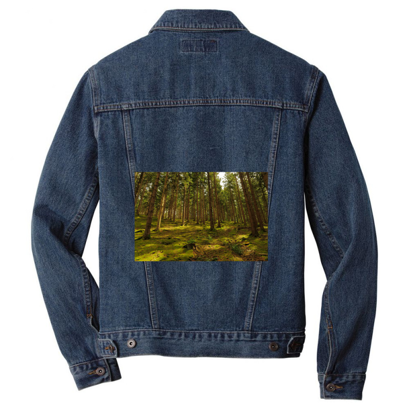 Green Forest Men Denim Jacket by cm-arts | Artistshot