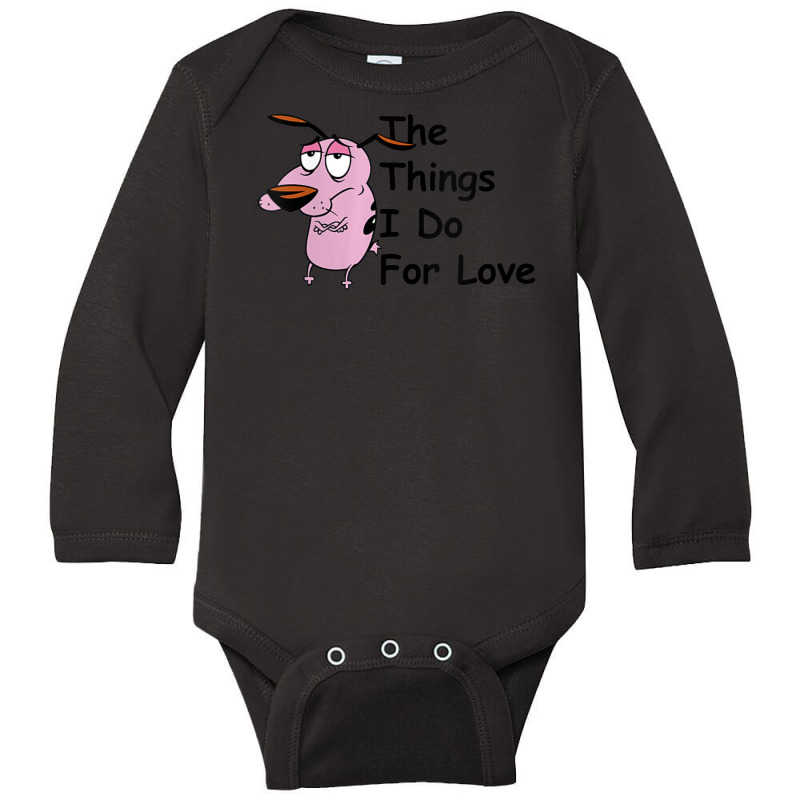 Womens Courage The Cowardly Dog For Love Long Sleeve Baby Bodysuit by ngodieutrinh | Artistshot