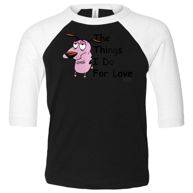 Womens Courage The Cowardly Dog For Love Toddler 3/4 Sleeve Tee by ngodieutrinh | Artistshot