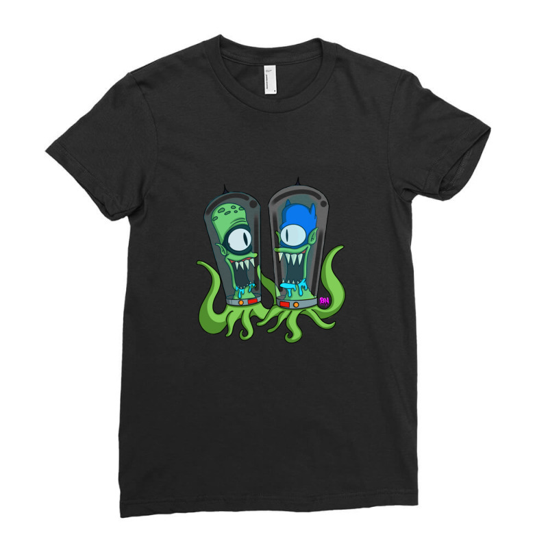 Kang Man And Kodos Sidekick For Fan Ladies Fitted T-Shirt by RachelleWolf | Artistshot