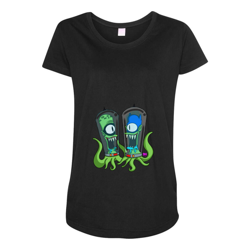 Kang Man And Kodos Sidekick For Fan Maternity Scoop Neck T-shirt by RachelleWolf | Artistshot