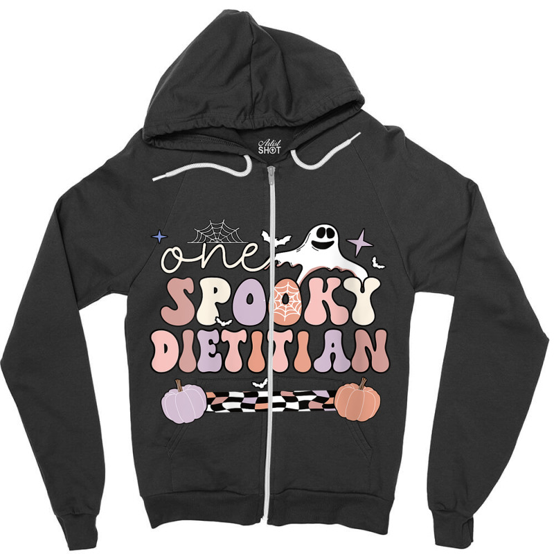 Womens Spooky Dietitian Halloween Dietetics V Neck T Shirt Zipper Hoodie by cm-arts | Artistshot