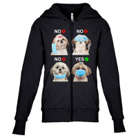 Shih Tzu Wear Face Mask Right Dog Lover Women Youth Zipper Hoodie | Artistshot