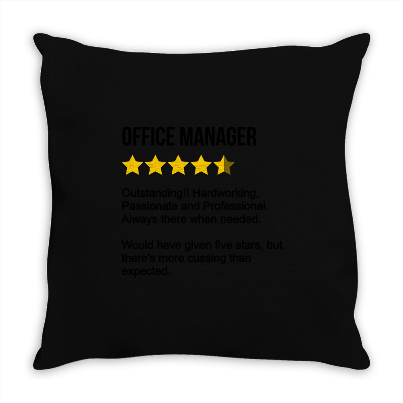 Office Manager Review Throw Pillow | Artistshot