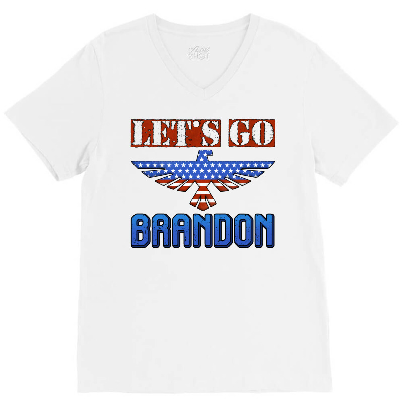 Let's Go Brandon Thunderbird V-neck Tee | Artistshot