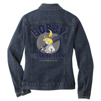 Womens Dungeons & Dragons Bobby The Barbarian V-neck Ladies Denim Jacket | Artistshot