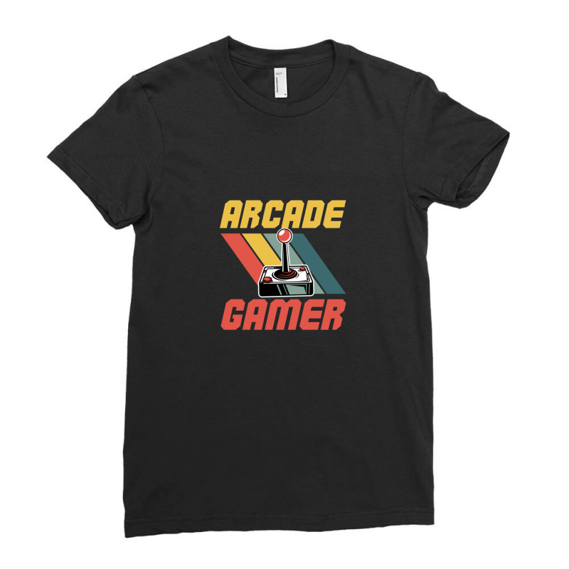 Arcade Gamer Retro Joystick Video Game Controller Cool Gamer Gifts For Ladies Fitted T-Shirt by JefferyJohnson | Artistshot