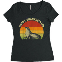 Happy Thanksgiving Sea Lion Lover Cute Thanksgiving Costume Women's Triblend Scoop T-shirt | Artistshot