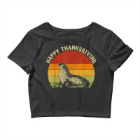 Happy Thanksgiving Sea Lion Lover Cute Thanksgiving Costume Crop Top | Artistshot