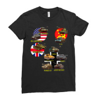 Top 10 Best Ww2 Tanks M4 Sherman Panzer Iv Tiger Ii T 34 T Shirt Ladies Fitted T-shirt | Artistshot