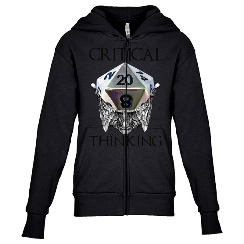 Critical Thinking Youth Zipper Hoodie by Kosdapen517 | Artistshot