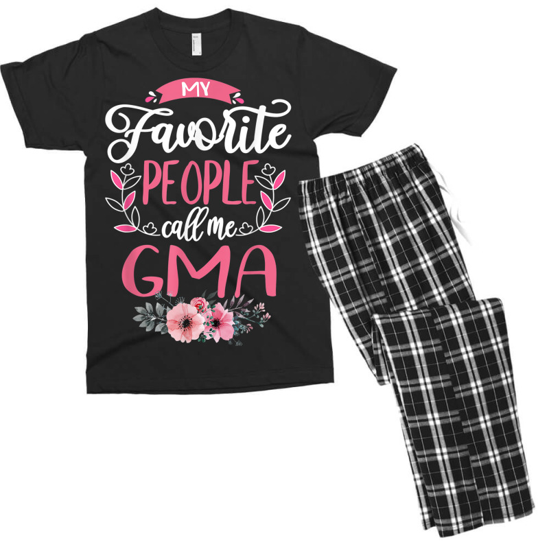 My Favorite People Call Me G Ma Grandma Gifts For Women Men's T-shirt Pajama Set by Queens | Artistshot