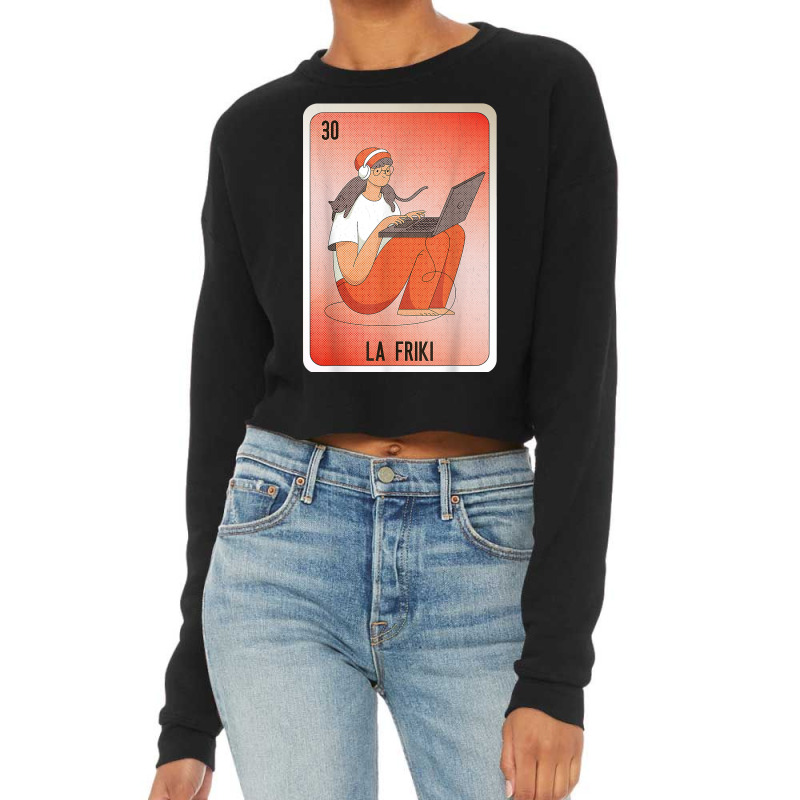 La Friki Mexican Slang Lottery Bingo Cards T Shirt Cropped Sweater by cm-arts | Artistshot