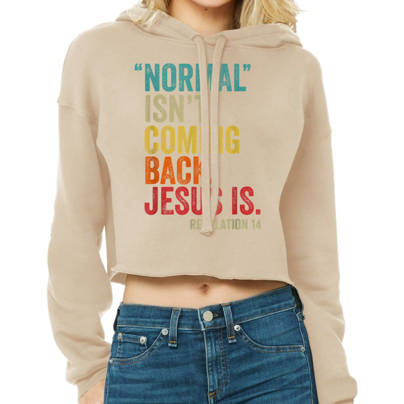 Normal Isn't Coming Back Jesus Is Revelation 14 Christians T Shirt Cop Cropped Hoodie by cm-arts | Artistshot