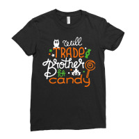 Will Trade Brother For Candy Matching Halloween Girls Sister Ladies Fitted T-shirt | Artistshot