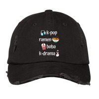 Cute Kawaii K-pop Ramen Boba Bubble Tea K-drama Lover Vintage Cap | Artistshot