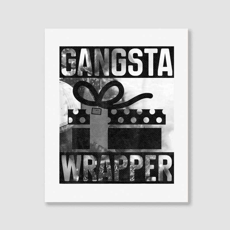 Gangsta Wrapper Gangster Rap Gift Vintage Christmas T Shirt Portrait Canvas Print | Artistshot