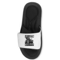 Gangsta Wrapper Gangster Rap Gift Vintage Christmas T Shirt Slide Sandal | Artistshot