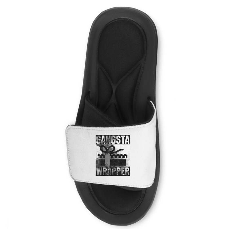 Gangsta Wrapper Gangster Rap Gift Vintage Christmas T Shirt Slide Sandal | Artistshot