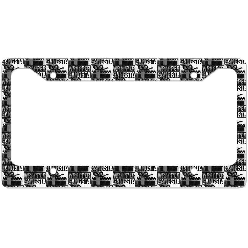 Gangsta Wrapper Gangster Rap Gift Vintage Christmas T Shirt License Plate Frame | Artistshot