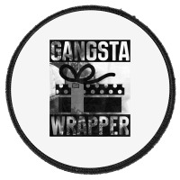 Gangsta Wrapper Gangster Rap Gift Vintage Christmas T Shirt Round Patch | Artistshot