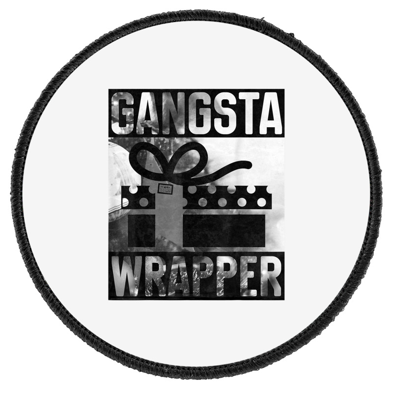 Gangsta Wrapper Gangster Rap Gift Vintage Christmas T Shirt Round Patch | Artistshot