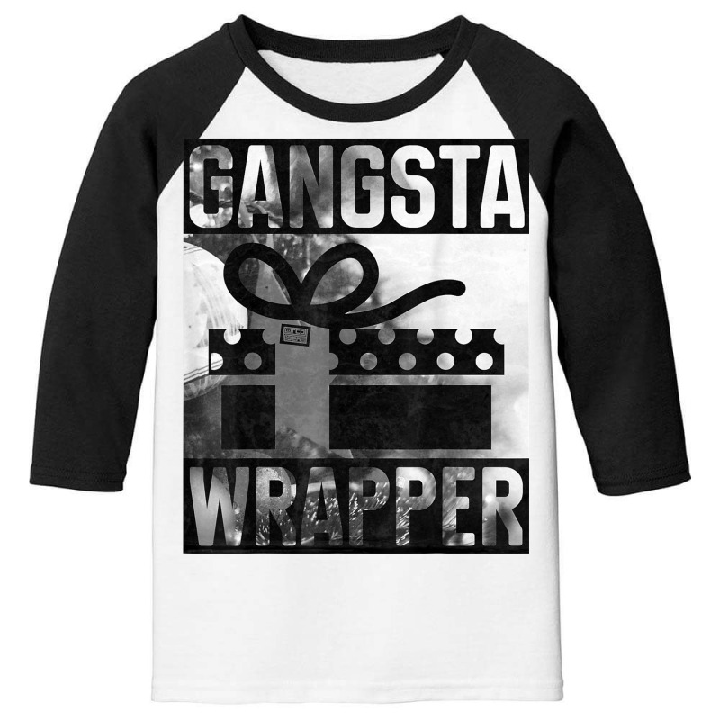 Gangsta Wrapper Gangster Rap Gift Vintage Christmas T Shirt Youth 3/4 Sleeve | Artistshot