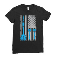 Darts Flag Usa Dartboard Dart Player T Shirt Ladies Fitted T-shirt | Artistshot