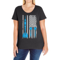 Darts Flag Usa Dartboard Dart Player T Shirt Ladies Curvy T-shirt | Artistshot