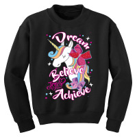 Jojo Siwa Dream Believe Achieve Unicorn Youth Sweatshirt | Artistshot