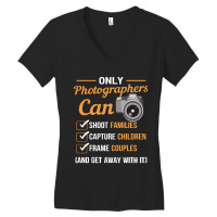 Amateur Photographer T-shirtcool Photography Hobby Photographer Shooti Women's V-neck T-shirt | Artistshot