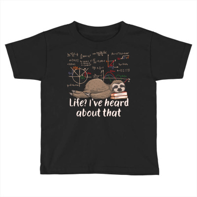 Mathematician Sloth Cartoon Math Toddler T-shirt Designed By Gitaart