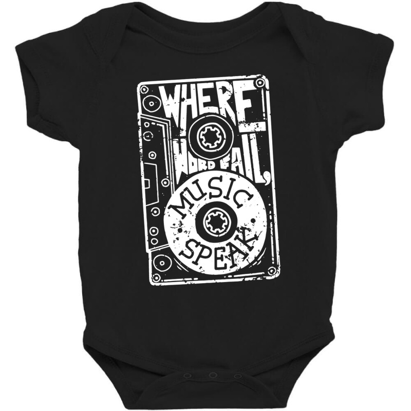 Where Words Fail, Music Speaks Baby Bodysuit by namasari | Artistshot