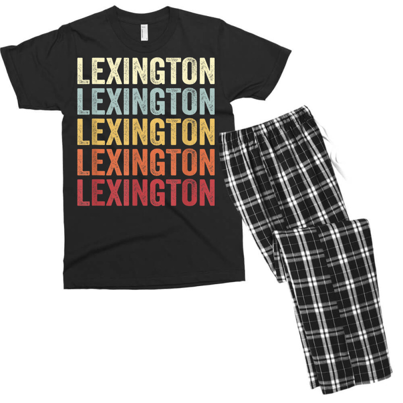 Lexington Tennessee Lexington Tn Retro Vintage Text Men's T-shirt Pajama Set by Color | Artistshot