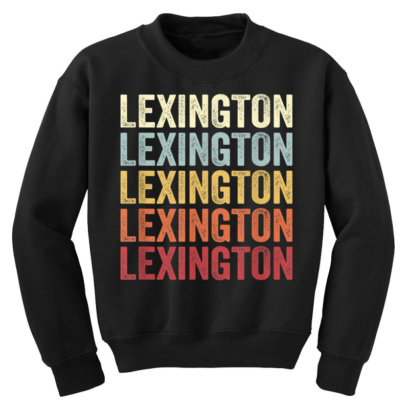 Lexington Tennessee Lexington Tn Retro Vintage Text Youth Sweatshirt by Color | Artistshot