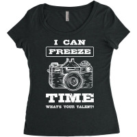 Amateur Photographer T-shirti Can Freeze Time Photographer Photography Women's Triblend Scoop T-shirt | Artistshot