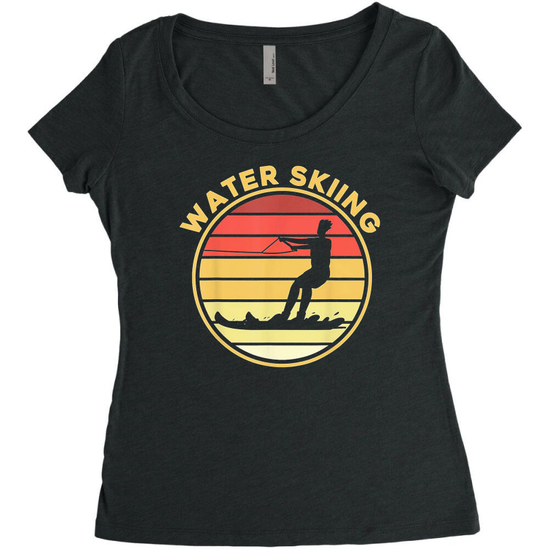 Water Skiing Sport Waterski Swimmer Athlete T Shirt Women's Triblend Scoop T-shirt by porpoisewhiting | Artistshot