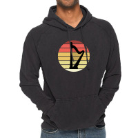 Harp Music Instrument Vintage Sunset Vintage Hoodie | Artistshot