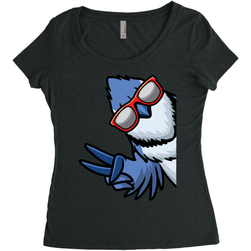 Bird Lover T- Shirt Blue Jay Bird Cyanocitta Cristata T- Shirt (1) Women's Triblend Scoop T-shirt by boilinggyrus | Artistshot