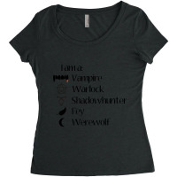 I Am A.... Warlock, Vampire, Shadowhunter, Fey, Werewolf Women's Triblend Scoop T-shirt | Artistshot