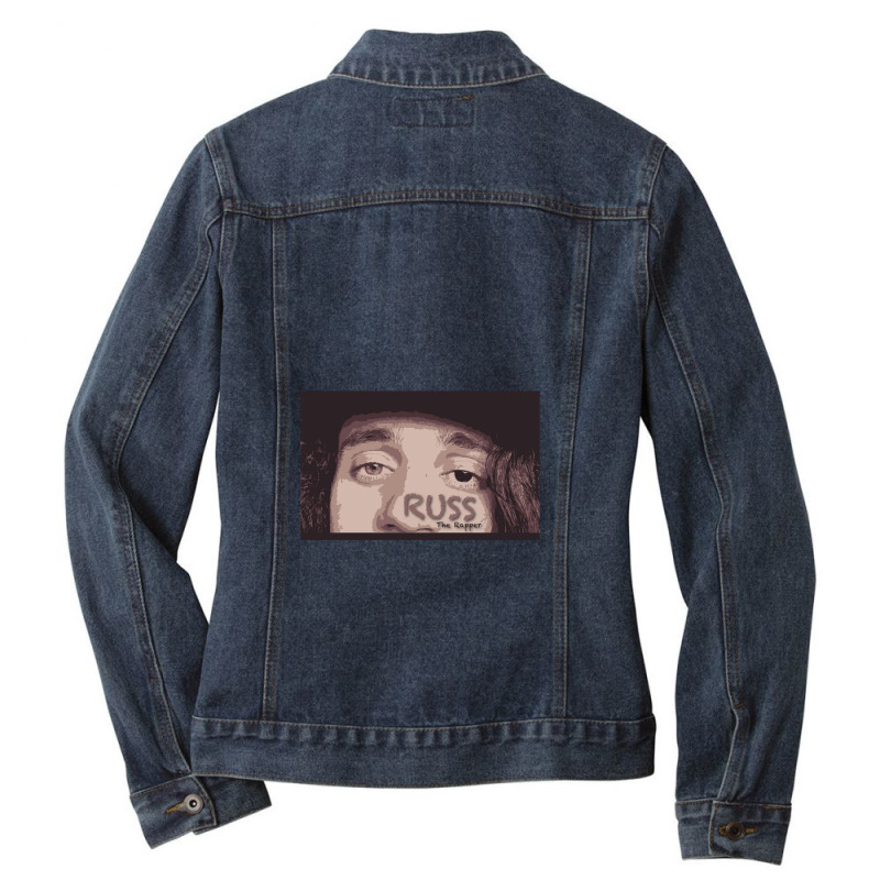 Russ Eyes Ladies Denim Jacket | Artistshot