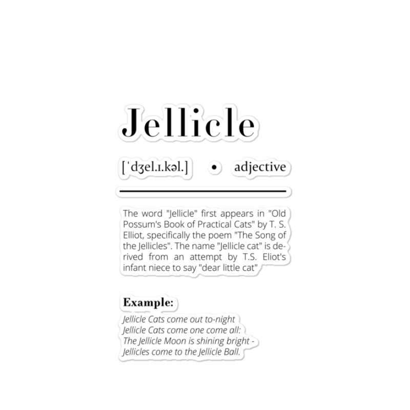 Jellicle Definition Sticker | Artistshot