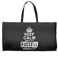 Keep Calm And Let Russell Handle It Weekender Totes | Artistshot