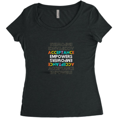 Text Message Incentive Acceptance Empowers T-shirts Women's Triblend Scoop T-shirt Designed By Arnaldo Da Silva Tagarro