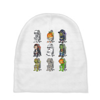 Gaming Halloween Skeleton Vampire Gamer Zombie Boys Kids Long Sleeve T Baby Beanies | Artistshot