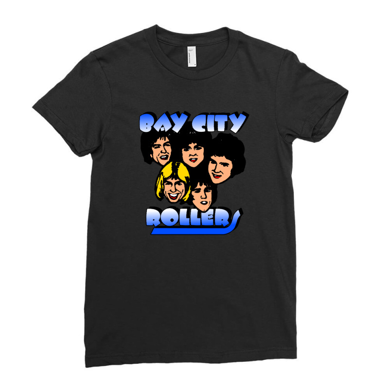 Bay City Rollers Group Portrait Ladies Fitted T-Shirt by cm-arts | Artistshot